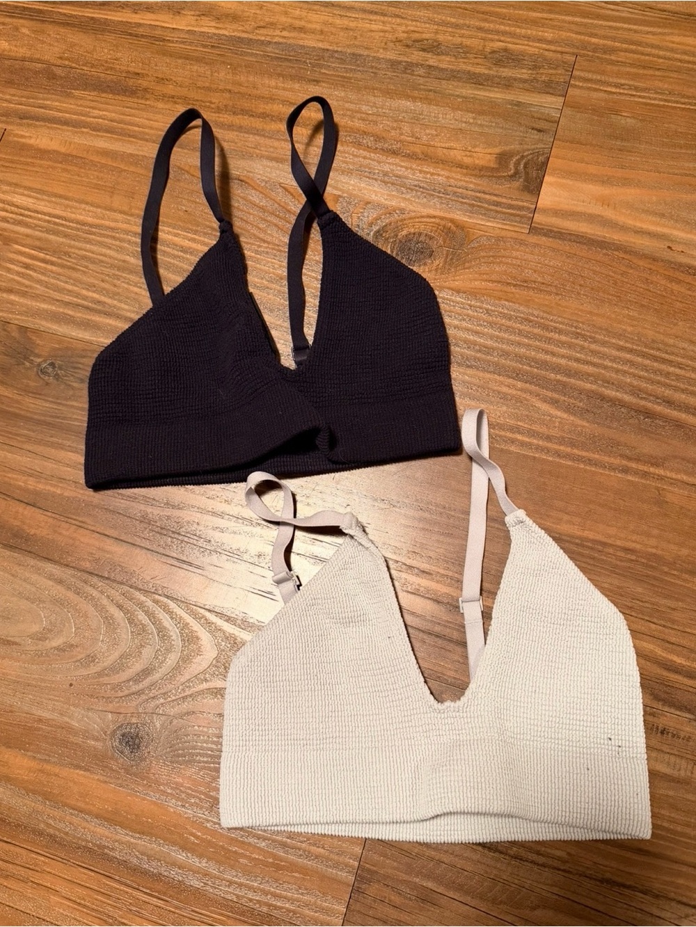 Free People Plunge Bralette  - Black & Grey